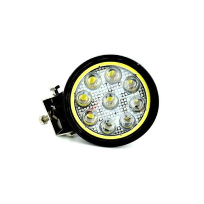 Proiector LED auto 27W cu Angel Eyes, Spot 30° 12–24V, 2200 lm, IP67 (LW015)