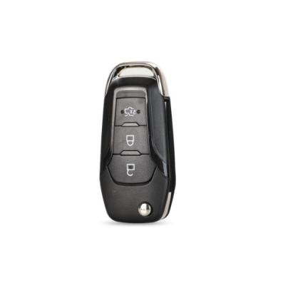 Carcasă telecomandă compatibilă Ford, 3 butoane, cu lamelă metalică – Cod 1628