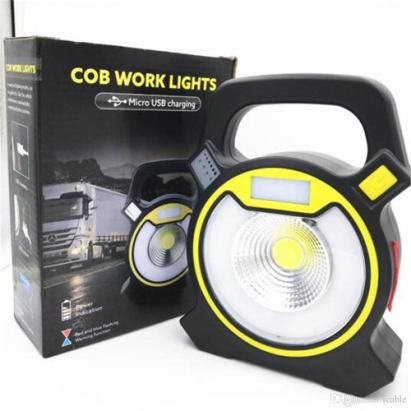 Lanternă de lucru LED COB CM-142 reîncărcabilă, micro USB, mod avertizare