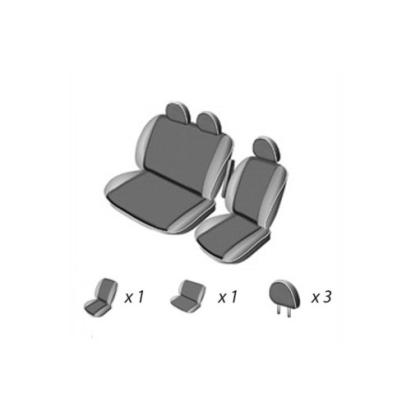 Set huse scaun auto universale BVS 2+1 fata, nuante de gri (6 piese) B-21A