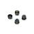 Set 4 capace valve auto tip cruce, negru/alb, ABS rezistent la coroziune (QMZ-27)