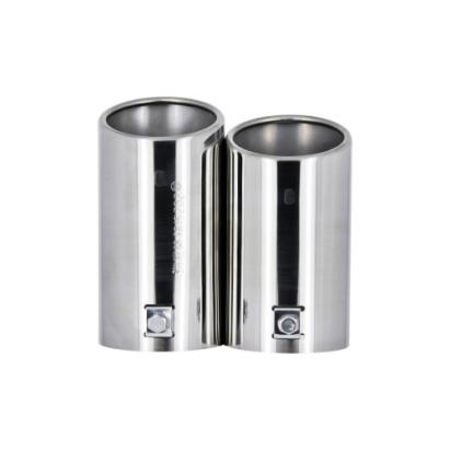 Ornament toba esapament dublu din inox, 76 mm, compatibil Audi VW Skoda Seat