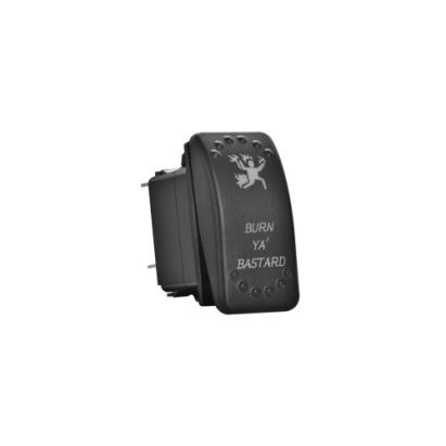 Întrerupător tip rocker „Rocket” cu martor luminos, 12/24V, 5 pini (J24)