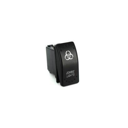 Intrerupator buton tip Rocket ZOMBIE LIGHT cu martor luminos, 12/24V (J18)