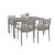 Set mobilier grădină Leziter Violina 4+1 cappuccino, masă 150x90 + 4 scaune