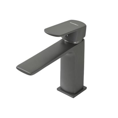 Robinet lavoar Leziter Sofia, finisaj GunGrey, monocomandă, 16 cm
