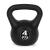 Kettlebell Homelux 4 kg negru, maner ergonomic si baza plata pentru stabilitate