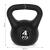 Kettlebell Homelux 4 kg negru, maner ergonomic si baza plata pentru stabilitate