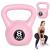 Kettlebell Homelux 8 kg roz cu mâner ergonomic și bază stabilă pentru fitness