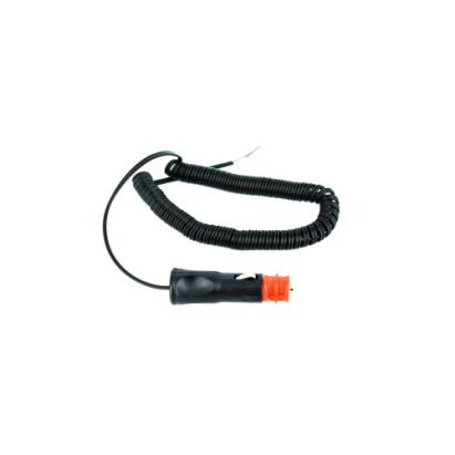 Mufă brichetă dublă standard + DIN ISO4165, cu cablu spiralat 3 m (MF2D)