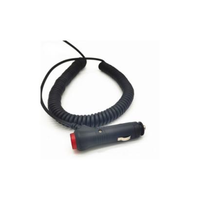 Mufă brichetă auto cu întrerupător și cablu spiralat extensibil 3 m (MJ01)