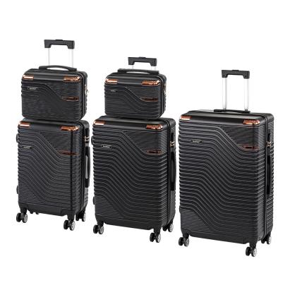 Set valize Leziter TravelLux Urban, 5 piese, negru, cu roți și mâner telescopic