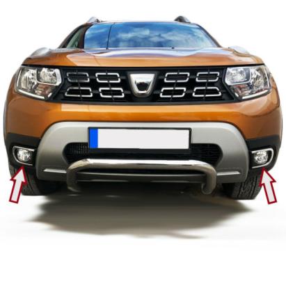 Set ornamente cromate proiectoare pentru Dacia Duster II 2018+, inox 304