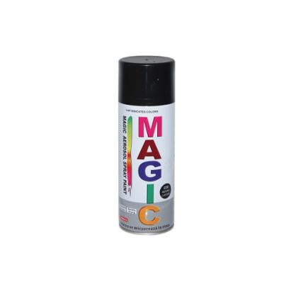 Spray vopsea Magic negru lucios 400 ml – finisaj lucios, uscare rapidă (Cod 039)