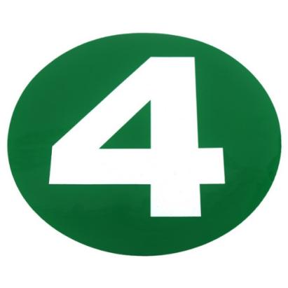 Abtibild rotund normă de poluare EURO 4, diametru 22 cm, pentru auto