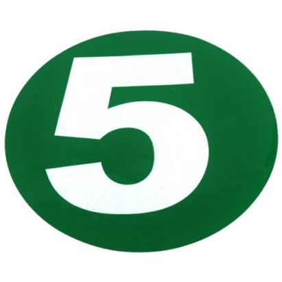 Abțibild normă de poluare Euro 5, rotund verde, diametru 22 cm