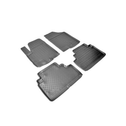 Set covorașe auto din cauciuc tip tăviță pentru Kia Venga 2009–2017, negru