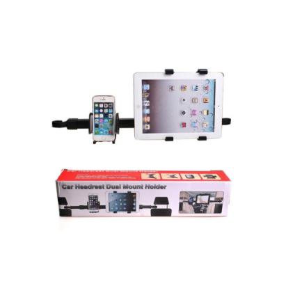 Suport auto universal pentru telefon și tabletă cu prindere între tetiere (YTP-08)