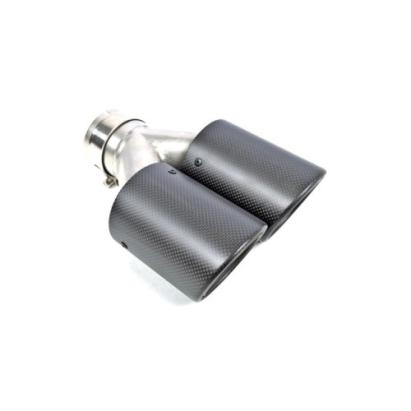 Ornament toba universal dublu, carcasa aspect carbon, OEM (TC8989J-63UNV)