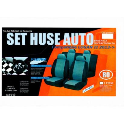 Set huse scaune auto pentru Logan I 2004-2012, 9 piese, imitatie plus, premium
