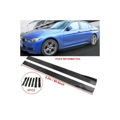 Set prelungiri praguri laterale tuning aspect carbon, 220 cm (6 buc) UNIV-052C