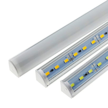 Bandă LED rigidă 5730 cu profil pe colț, 1m, 12V, alb rece 6000K, 18W (ALSZ11)