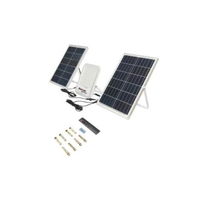 Proiector LED solar 100W cu 2 panouri 50W și baterie LiFePO4, BK87488