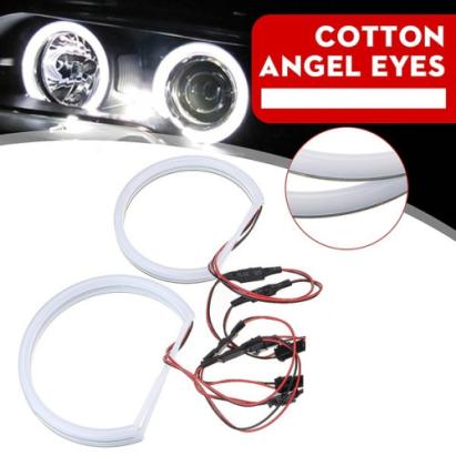 Set Angel Eyes LED Cotton pentru BMW E90 fără lupă, lumină albă, 12V (H-COT-W03)