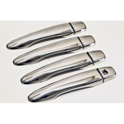 Set ornamente crom pentru mânere uși Nissan Qashqai J11 și Renault Kadjar fără Ikey