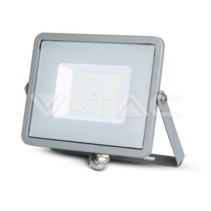 Proiector LED 50W cu cip Samsung SMD, IP65, lumină rece 6400K, corp gri