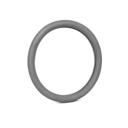 Husă volan gri perforată din imitație piele, mărimea M (37-39 cm)