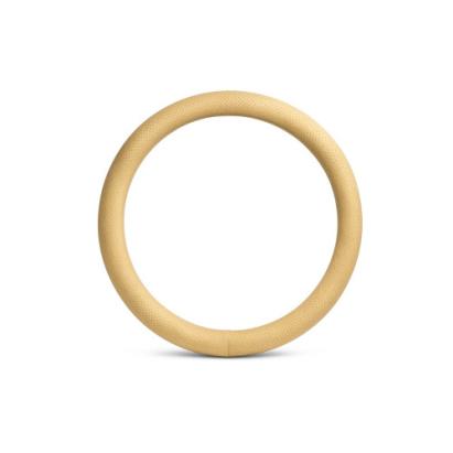 Husă volan bej M (37–39 cm) din imitație piele perforată, montaj ușor