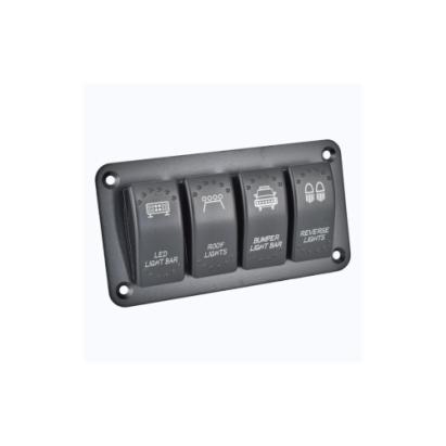 Panou cu 4 întrerupătoare 12V/24V pentru auto, barcă și utilaje, SPA04