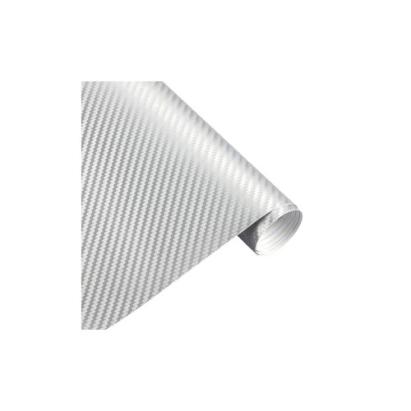 Folie carbon 3D argintie anti-bule, rola 1.5 m x 10 m (CF-10S)