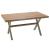 Masa gradina dreptunghiulara din aluminiu cu blat aspect lemn, 150x90x74 cm, bej Household NewTrend
