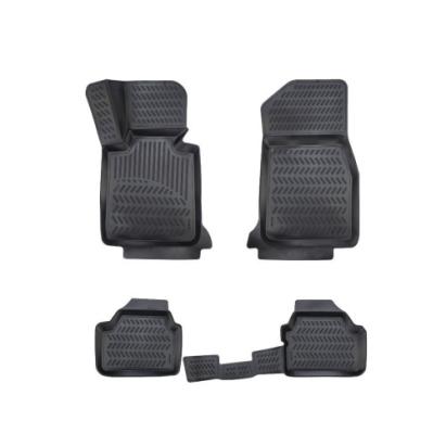 Covoare auto tip tavita pentru BMW Seria 1 E87 (2004–2010), set 4 buc, negru