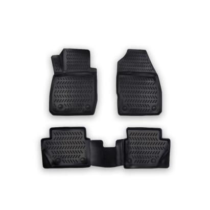 Set covoare cauciuc tip tavita pentru Ford Fiesta 2008-2018, negru (4 buc)