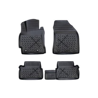 Set covorașe auto tip tavă TPE pentru Toyota Auris II (2013+) negru, 4 piese