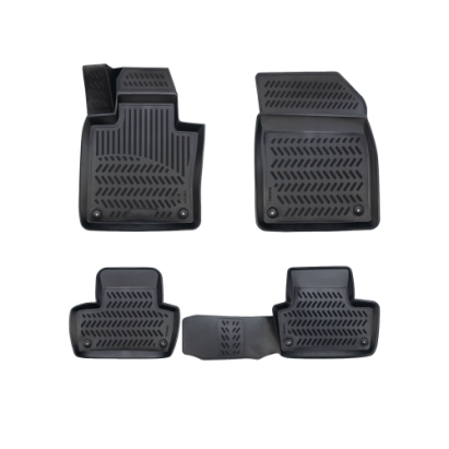 Set covorase cauciuc tip tavita pentru Volvo XC60 II (2017+), negre, 4 piese