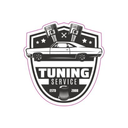 Abțibild Retro „Tuning Service” 13 cm, vinil ORACAL – TAG 013/T2