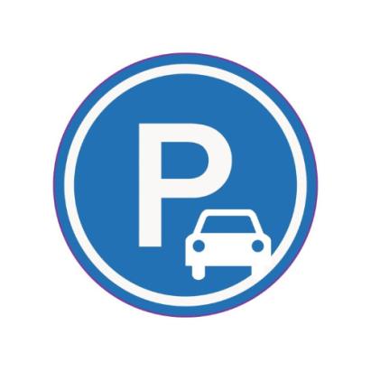 Abțibild indicator „Parcare” din autocolant ORACAL, 14 cm, Cod TAG 023/T2