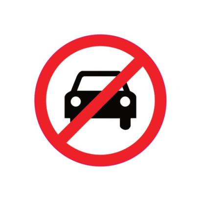 Autocolant „Parcare interzisă” din Oracal, 9.5 cm, TAG 029/T2