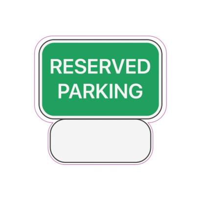 Autocolant „Reserved Parking” pentru loc rezervat, 13 cm, vinil Oracal