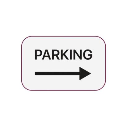 Abțibild indicator parcare dreapta, autocolant Oracal 13 cm TAG 033/T2