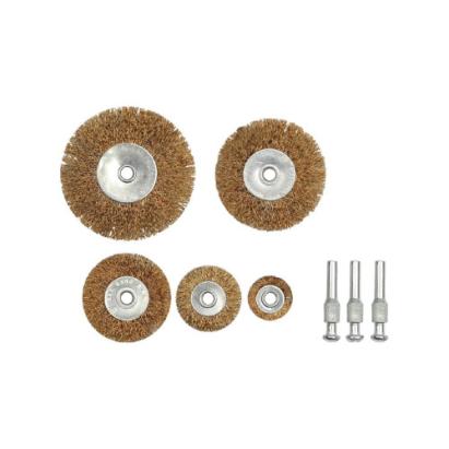 Set 5 perii circulare din sârmă de alamă pentru polizor, curățare metal (06990)