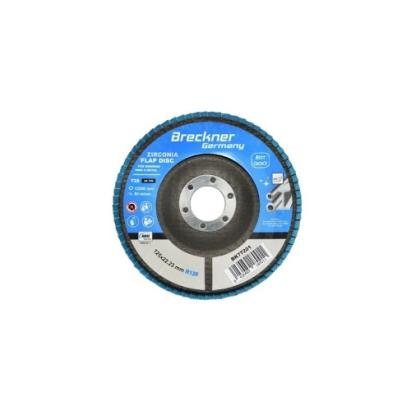 Disc lamelar cu zirconiu P120, 125 mm, pentru polizare metal si inox Breckner