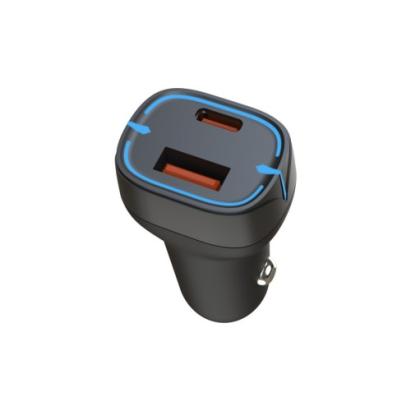 Încărcător auto Quick Charge 3.0 + PD 20W USB-C, 2 porturi, negru (XO-CC37)