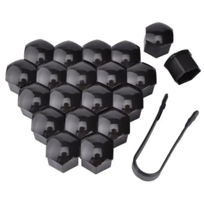 Set capace prezoane 21 mm cu cheie, 20 bucati, negru (OEM)