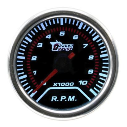 Turometru universal pentru bord 52 mm, LED alb cu ac rosu, 12V (HAO-RPM1)