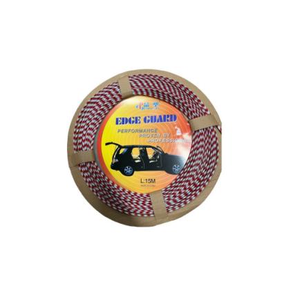 Rola ornament pentru usa si streasina rosu alb 15 metri